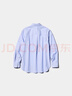 優(yōu)衣庫女裝全棉襯衫/長(cháng)袖襯衣薄外套通勤長(cháng)絨棉新款479078 62 粉藍色 XL 曬單實(shí)拍圖