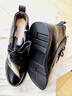 蜘蛛王牛皮男靴冬季保暖加絨羊毛馬丁靴英倫風(fēng)工裝皮靴 黑色（羊毛） 42 曬單實(shí)拍圖