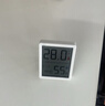 得力（deli）室內電子溫濕度計/表辦公家用壁掛桌面嬰兒房辦公用品兒童老人生日禮物帶時(shí)間+表情顯示LE517 曬單實(shí)拍圖