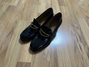 萊爾斯丹商場(chǎng)同款通勤樂(lè )福鞋2025秋冬新款粗跟復古真皮深口單鞋54201 黛瓦黑 BKL 37 曬單實(shí)拍圖