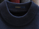 羅蒙[加厚款可機洗]100%純羊毛衫男士秋季冬裝圓領(lǐng)套頭毛衣針織打底衫 曬單實(shí)拍圖