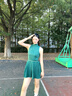 天使季節無(wú)袖網(wǎng)球裙絕美連衣裙女2025新款羽毛球服夏運動(dòng)裙子套裝 琉璃綠 （新色 送打底褲） M 曬單實(shí)拍圖