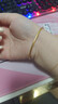 金至福古法素圈黃金手鐲999足金鐲子訂結(jié)婚送女友母親老婆七夕生日禮物 約18克（多退少補(bǔ)） 59圈 曬單實(shí)拍圖