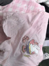 威爾貝魯（WELLBER）兒童內褲女中大童棉質(zhì)褲衩平角內褲四角短褲3條裝粉粉兔組110cm 曬單實(shí)拍圖