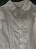 多妙屋女童白襯衫春秋兒童襯衣純棉小學(xué)生校服大童上衣 3673白色  150 曬單實(shí)拍圖