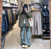 無(wú)印良品（MUJI） 女式 蓬松棉服絎縫夾克 女裝外套女款棉衣25年秋冬 BD10NA5A 卡其綠 S (155/80A) 曬單實(shí)拍圖
