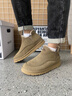公羊棉鞋男冬季新款戶(hù)外加絨加厚皮毛一體雪地靴男軟底防滑保暖板鞋男 土黃色 【加絨款】 41 曬單實(shí)拍圖