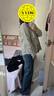 無印良品（MUJI）女式 法蘭絨立領(lǐng)長袖罩衫 女士襯衫襯衣女裝25年秋季BC2OHC5A 淺米色格紋 S (155/80A) 曬單實(shí)拍圖