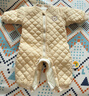G.DUCKKIDS童裝新生兒衣服秋冬季24款嬰兒連體衣卡通夾棉寶寶純色爬服加厚 杏色 90碼(建議身高80-90 1歲-2歲) 曬單實(shí)拍圖