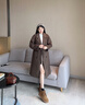 卓詩(shī)尼馬丁靴女2025新款秋冬英倫風(fēng)復古女靴子厚底單靴磨砂串珠勃肯短靴 駝色-單里 37 曬單實(shí)拍圖