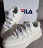 FILA 斐樂(lè )官方女鞋CARROT摩登板鞋蘿卜鞋休閑運動(dòng)鞋厚底鞋女 古白色/初雪白-AA 38 曬單實(shí)拍圖