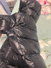 波司登（BOSIDENG）泡芙羽絨服于適同款男女同款情侶裝長(zhǎng)款連帽新國(guó)標(biāo)外套 幻夜黑-自然光8633 L 170/92A 體重約130-150斤 曬單實(shí)拍圖