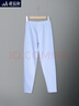 蘑菇兔胖男童秋褲春秋薄款兒童內穿襯褲加肥加大寬松版青少年男孩棉線(xiàn)褲 淺藍色 140cm （加肥版適合80斤左右） 曬單實(shí)拍圖