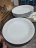 景德故事景德鎮陶瓷盤(pán)子菜盤(pán)套裝家用8英寸餐盤(pán)深盤(pán)釉下彩玲瓏白瓷盤(pán)子6個(gè) 曬單實(shí)拍圖