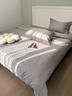 水晶家紡高級感200支純棉長(cháng)絨棉四件套輕奢提花全棉灰色床上用品 晨夢(mèng) 1.8 床單款 （被套200*230cm） 曬單實(shí)拍圖