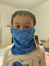 KKN兒童保暖面罩圍脖戶(hù)外運動(dòng)跑步騎行滑雪加厚加絨護頸掛耳透氣秋冬 加絨保暖藍色-M碼 建議3-7歲 曬單實(shí)拍圖