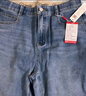 浪莎【新復古回潮】牛仔褲女春秋新款老爹褲高腰直筒九分蘿卜哈倫褲 曬單實(shí)拍圖