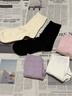 貓人100%棉【格紋提花雙針襪】女士孕產(chǎn)婦月子秋冬抑菌中筒襪2026新款 曬單實(shí)拍圖