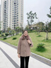 恰凡（QIAFAN）媽媽冬裝水貂絨棉衣外套40歲50中老年女冬季毛呢大衣加絨加厚棉襖 卡其色 XL  【推薦90-110斤】 曬單實(shí)拍圖