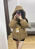 妍莉芬（yanlifen）羽絨棉服女冬季2025新款短款小個(gè)子羽棉襖絨服加厚洋氣棉衣外套女 美拉德白 M 【推薦105-120斤】 曬單實(shí)拍圖