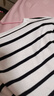 夏典素訂女王（SE.PSTP）條紋針織衫女圓領(lǐng)拼色落肩2023春秋季新款毛衣薄款內搭套頭打底衫 TT975%23圖片色 XL 建議120-130斤 曬單實(shí)拍圖