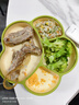 COOKSS 寶寶餐盤(pán)硅膠嬰兒學(xué)吃飯分格兒童餐具輔食碗餐盤(pán)帶吸盤(pán) 雙拼綠 曬單實(shí)拍圖
