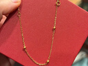 周六福（ZLF）  黃18K黃金手鏈圓珠女款彩金手鏈小金珠送女友節日禮物 約0.8-1g 16cm+尾鏈3cm 曬單實(shí)拍圖