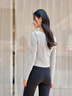 森馬（Semir）【甜心女高】長(cháng)袖t恤女短款緊身蕾絲花邊上衣24新款甜美印花外穿 淺花灰00202 M 曬單實(shí)拍圖
