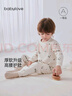 babylove寶寶內(nèi)衣套裝春秋嬰幼兒加厚保暖高腰護肚家居服雪林松語 雪林松語 90 曬單實拍圖