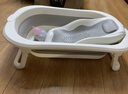 iuu嬰兒洗澡盆兒童浴盆大號寶寶可折疊可坐可躺新生兒童用品 【北歐灰】浴盆+可調節浴架+臉盆 材質(zhì)：食品級PP材質(zhì)，安全無(wú)異味 曬單實(shí)拍圖
