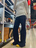 棠暖藏藍色微喇叭運動(dòng)衛褲女早春加絨2026新款休閑瑜伽高個(gè)子加長(cháng)褲子 藏青加長(cháng)款 2XL 135-150斤 曬單實(shí)拍圖
