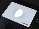CAPERE(鎧雷)防水全鋼化微蝕刻玻璃游戲鼠標墊加厚中號防滑PU底電競 玻璃墊【皓月白】小號350x250x6mm 曬單實(shí)拍圖