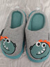 豬爸爸兒童拖棉鞋秋冬季室內男童親子女童可愛(ài)家居保暖寶寶棉拖灰色220 曬單實(shí)拍圖