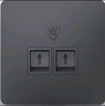 萬(wàn)級（OFNPFTTH）網(wǎng)絡(luò )光纖插座面板 超六類(lèi)萬(wàn)兆網(wǎng)線(xiàn)光纖插座二位雙口 移動(dòng)光纖SC接口面板 1-41515灰色 曬單實(shí)拍圖