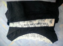 Olrain歐芮兒氣質(zhì)長(cháng)袖T恤秋季女裝蕾絲一字肩蕩領(lǐng)雙層上衣 灰色 M 曬單實(shí)拍圖