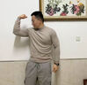 倉(cāng)石一樹(shù)長(zhǎng)袖T恤男士2025春秋季半高領(lǐng)絲光棉修身打底衫休閑上衣百搭潮 淺駝色 XL 曬單實(shí)拍圖