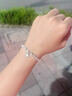 AIF一貝子有你竹夠純銀手鏈女款輕奢玉手串鑲鋯鉆手飾生日禮物送女友 一貝子有你竹夠手鏈【定制刻字】 曬單實(shí)拍圖