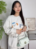 CHARLIE&KELLI品牌小c&k女士包包2026新款單肩包女寬肩帶斜挎小方包七夕禮物女 淺綠色【三八節女神禮物送女生】 曬單實(shí)拍圖