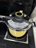 KIMSCOOKKIMS COOK時(shí)光高壓鍋家用304不銹鋼壓力鍋溫顯定時(shí)防爆新款燉排骨 黃色+玻璃蓋+蒸籃 22cm 5.5L 曬單實(shí)拍圖