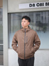 巴魯特（Brloote）【商場(chǎng)同款】男士連帽夾克含羊毛啞光耐磨硬挺輕戶(hù)外外套男2025秋 棕色 XL （180/100A） 曬單實(shí)拍圖