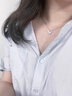 CHOMEL KINSEYS999足銀項鏈女蝴蝶結吊墜輕奢小眾流蘇鎖骨鏈送女朋友生日禮物 999足銀蝴蝶項鏈 38+5cm 曬單實(shí)拍圖
