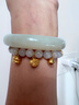 凈心石【保價(jià)11.11】和田玉手鐲女款青白玉平安鐲內徑約53-54mm 曬單實(shí)拍圖