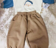 博睿恩（Pureborn）男寶寶套裝秋季嬰幼兒衣服2件套休閑衛衣長(cháng)褲外出加絨保暖 鈷藍 90 曬單實(shí)拍圖
