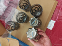 禾達拉復古浮雕冰川玻璃杯水杯子家用待客喝水套裝高級感輕奢紅啤酒茶杯 煙灰巖石矮杯6+杯架+水壺+金提盤(pán) 曬單實(shí)拍圖