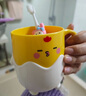 JAJALIN 兒童漱口杯牙刷杯子洗漱杯加厚防摔卡通可愛(ài)寶寶洗漱口杯 黃色 曬單實(shí)拍圖