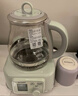 北鼎（Buydeem）養生壺 全玻璃一體 養生壺煮茶器燉煮煮茶壺燒水壺 花茶養生壺 熱牛奶0膠水母嬰級水壺禮物 【淺杉綠】全玻璃養生壺FK571-單壺 1.2L 曬單實(shí)拍圖