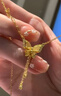 金癡黃金蝴蝶項鏈女新款足金999流蘇小眾輕奢鎖骨套鏈表白禮物送女友 附送證書(shū) 曬單實(shí)拍圖