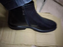 杰豪（GIHO）棉皮鞋男冬季保暖高幫鞋真皮 男士商務(wù)休閑加絨羊皮毛一體馬丁靴 黑色 【頭層牛皮+羊皮毛一體】 40 曬單實(shí)拍圖