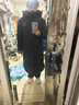 鴨鴨（YAYA）王一博同款冰殼系列戶(hù)外極寒羽絨服男士新款長(cháng)款情侶加厚女外套 青光黑色【現貨速發(fā)】 L /175 曬單實(shí)拍圖