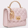 CHARLES&KEITH七夕限定禮盒鏈條包掛菱格小方包CK17-50701608-A Cotton Candy Pink棉花糖粉 S 曬單實(shí)拍圖